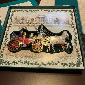 Gold and Red Holiday Ornament